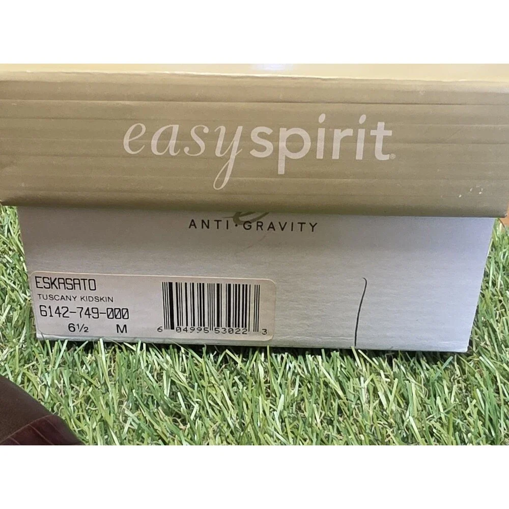 Vintage Easy Spirit ESKASATO Brown Leather Slingback Block Heel Size 6 1/2 NIB - Picture 16 of 16